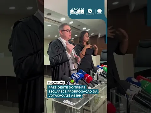 🗳️ PRESIDENTE DO TRE-PE ESCLARECE PRORROGAÇÃO DA VOTAÇÃO ATÉ AS 19H