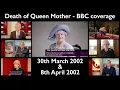 2002 Queen Mother death BBC News 24 and BBC One compilation 30th March 8th April 2002