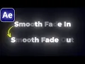 Smooth Text Fade Animation in After Effects