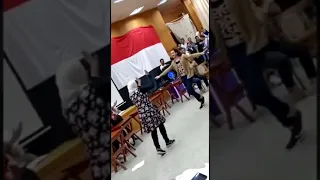 فضيحة في جامعة المنصورة دمروا التعليم تمريض الرقص كأنهم في فرح 