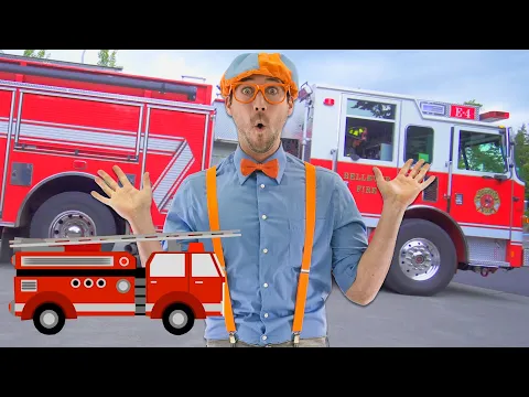 Download MP3 Blippi Learns Trucks at the Fire Station and More | Educational Videos for Toddlers