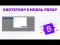 Bootstrap 5 Tutorial Modal Popups Create Bootstrap 5 modal disable click outside