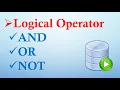 07 Logical Operator In Oracle AND OR NOT CodeCelebration