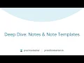 Deep Dive Notes Note Templates