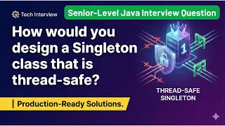 Design a Thread Safe Singleton Class in Java Enum Singleton Static Holder Pattern Interview QA
