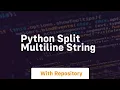 python split multiline string
