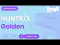 Lagu KPop Demon Hunters | HUNTR/X  - Golden (Piano Karaoke) 🎤 \