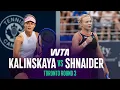 Anna Kalinskaya vs Diana Shnaider 2026 Toronto Round 3 WTA Match Highlights