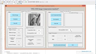 MATLAB code of JPEG2000 Image Compression Standard
