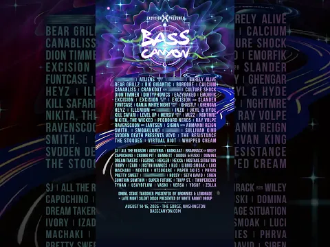 Bass Canyon 2026 Lineup #basscanyon #excision #thegorge