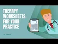Therapy Worksheets for your Mental Health Practice Editable Fillable Printable PDF Templates