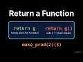 Introduction to CS 12 4 Returning a Function Object return g Not return g