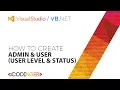VB NET - Admin User User Level Status