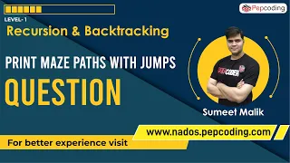 Print Maze Path with Jumps - Question Recursion Data Structure and Algorithms in JAVA