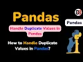 Handling Duplicate Values in Pandas Data Frame in HINDI How to Handle Duplicate Values in Pandas