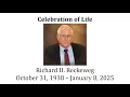 Celebration of Life - Richard Reckeweg