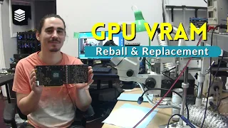 graphics card ram reball and replacement gpu repair demonstration