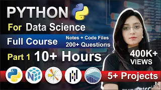 Python for Data Science Full Course Part 1 10 Hours 5 Projects
