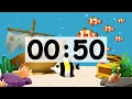 50 Second Countdown Timer Alarm Clock With Music Timer for Kids Animal Fish