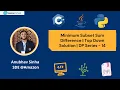 Minimum Subset Sum Difference Top Down Solution DP Series - 14 Dynamic Programming