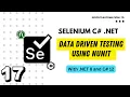 - Data Driven Testing using NUnit for Selenium with C NET