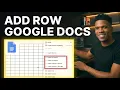 How to Add a Row or Column to a Table in Google Docs 2026 Step-by-Step