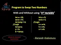 Java Program to Swap Two Numbers with without using 3rd variable - Ramesh Kodumuru