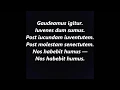 Download Lagu GAUDEAMUS IGITUR De Brevitate Lyrics lirik Words text Brahms Academic Student Prince graduation song