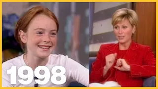 1998 Lindsay Lohan shows off her British accent for The Parent Trap GMA