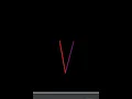 V alphabet Draw V alphabet in python by using turtle