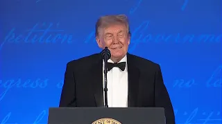 Trump slams Kaitlan Collins Don Lemon Anderson Cooper at White House press dinner
