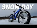 First Ride Magician Atlas Fat Tire Bike in Deep Snow
