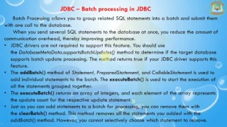 Lesson - 20 JDBC