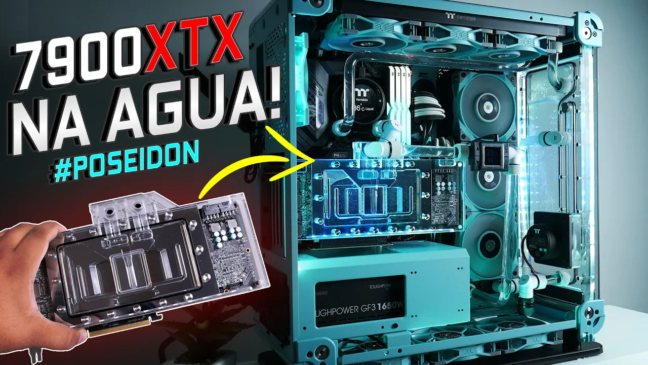 Placa de vídeo na ÁGUA ficou INCRÍVEL!! Mas teve VAZAMENTOS... Upgrade no Poseidon (Pt.6)