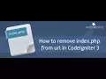How to remove index php from url in codeIgniter 3 remove index php codeigniter