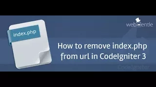 How to remove index php from url in codeIgniter 3 remove index php codeigniter
