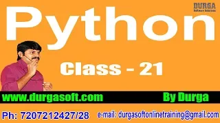 Learn Python Programming Tutorial Online Training by Durga Sir On 01-05-2018 6PM