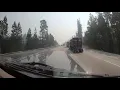 Driving Through Donner Pass with all the smoke