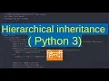 85 OOPS - Hierarchical inheritance in Python