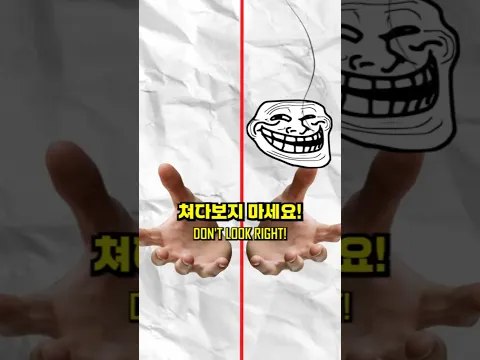 절대 오른쪽을 쳐다보지마세요!!(챌린지)
