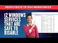 12 Windows Services That Are Safe to Disable