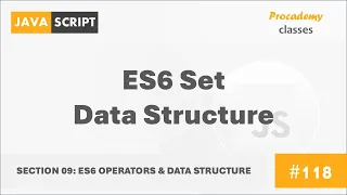 ES6 Set Data Structure ES6 Operators Data Structures Modern JavaScript Course