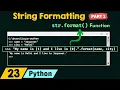 String Formatting in Python Part 1