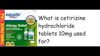 Equate Allergy Relief Cetirizine Hydrochloride Tablets 10 mg 90 Count 2 Pack