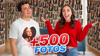 ¡Llené toda la casa con fotos de su crush!