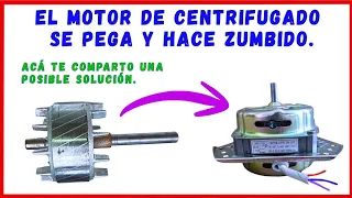 👍✅ El motor se pega, no arranca y hace un zumbido. Reparar motor de secado en lavadora doble tina.