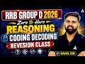 RRB Group D 2026 Coding Decoding Revision RRB Group D Reasoning Practice Set By Sahil Sir