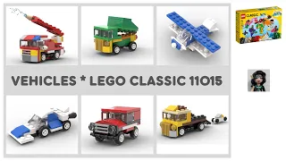 VEHICLES Lego classic 11015 ideas How to build easy