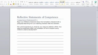 competency statement writing