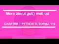 More about get Method Python tutorial 119